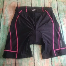 Nooyme Cycling Shorts Women's Padded Reflective Black Pink Size 3XL