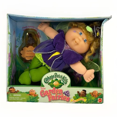 Vintage 1990 Cabbage Patch Kids Garden Fairies Iris Doll NEW Mattel In Box