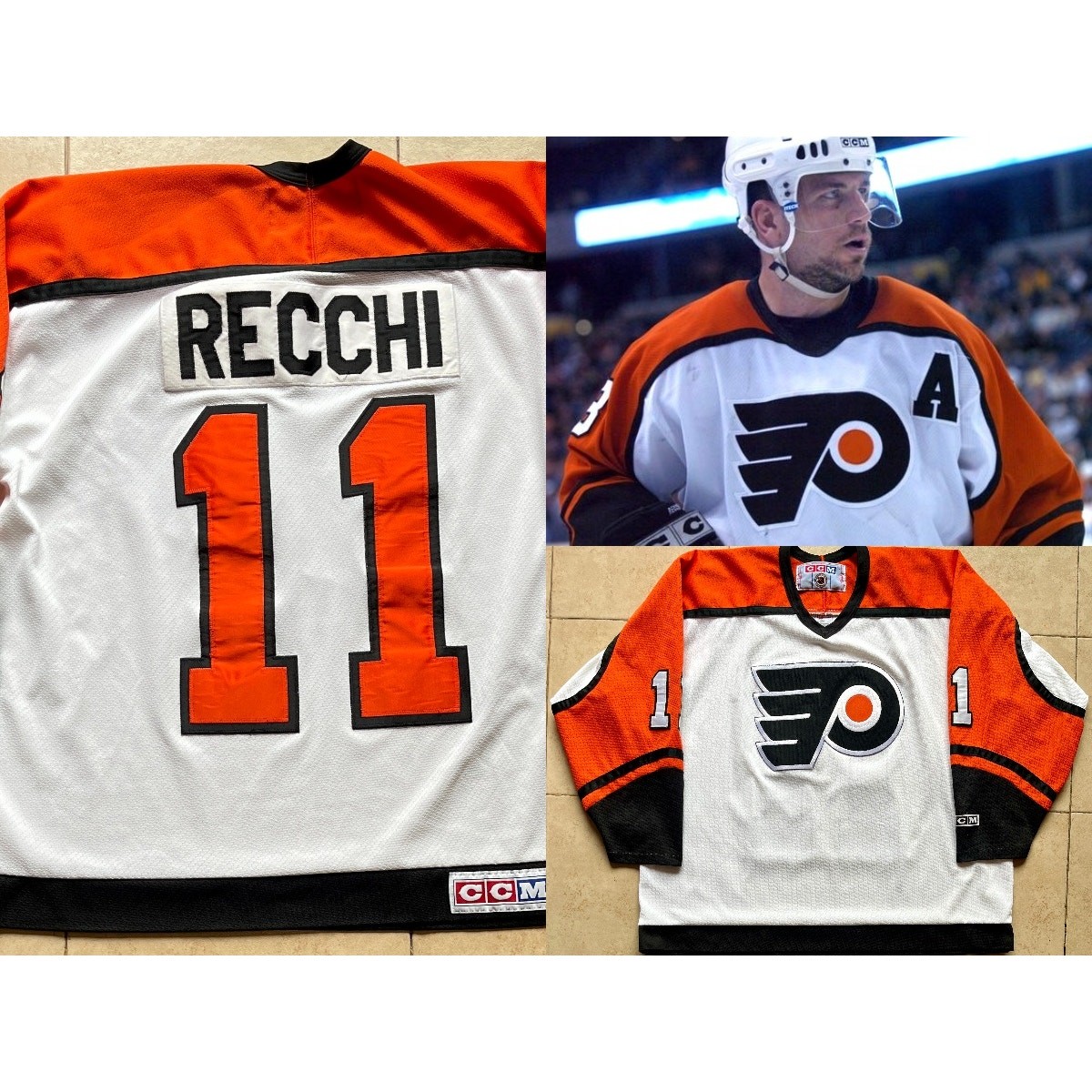 Mark Recchi #11 Philadelphia Flyers 1999 CCM jersey 2XL white NHL