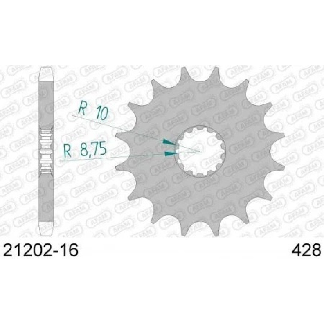 Afam Motocross Front Sprocket AFAM 21202-16 Steel MX Off Road Motorbike