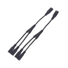 IEC 320 C8 2Pin Male To 2xC7 Female Y Split Power Cable C7 To C8 Extension Cords