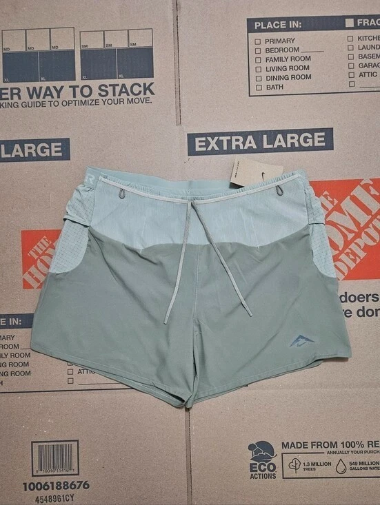 Nike Trail Second Sunrise Adv Dri Fit Green Running Shorts Mens Size M
