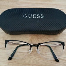 Eyeglass Frames Guess GU 2584 Black Silver Half Rim 51-16-135 Frames Only