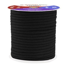 Black Soft Drawstring Cords for Sweatpants Bags - Piping Cord for Sewing Upho