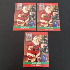 1990 Pro Set Football NFL Head Coach #1990 Santa Claus Insert Short Print SSP X3