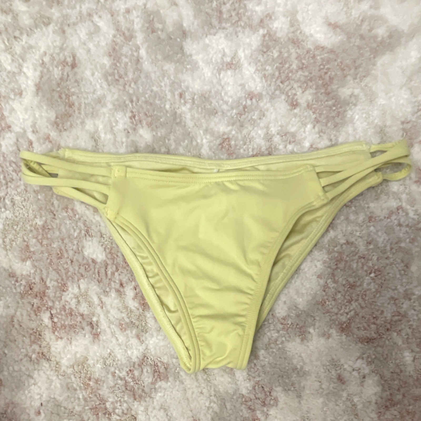 O'Neill Yellow Solid Multi Strap Bikini Bottom XS Women's Swimwear
