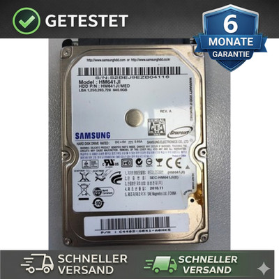 HDD 640GB 5400 RPM SATA 2,5'' Preis pro 1 Stück