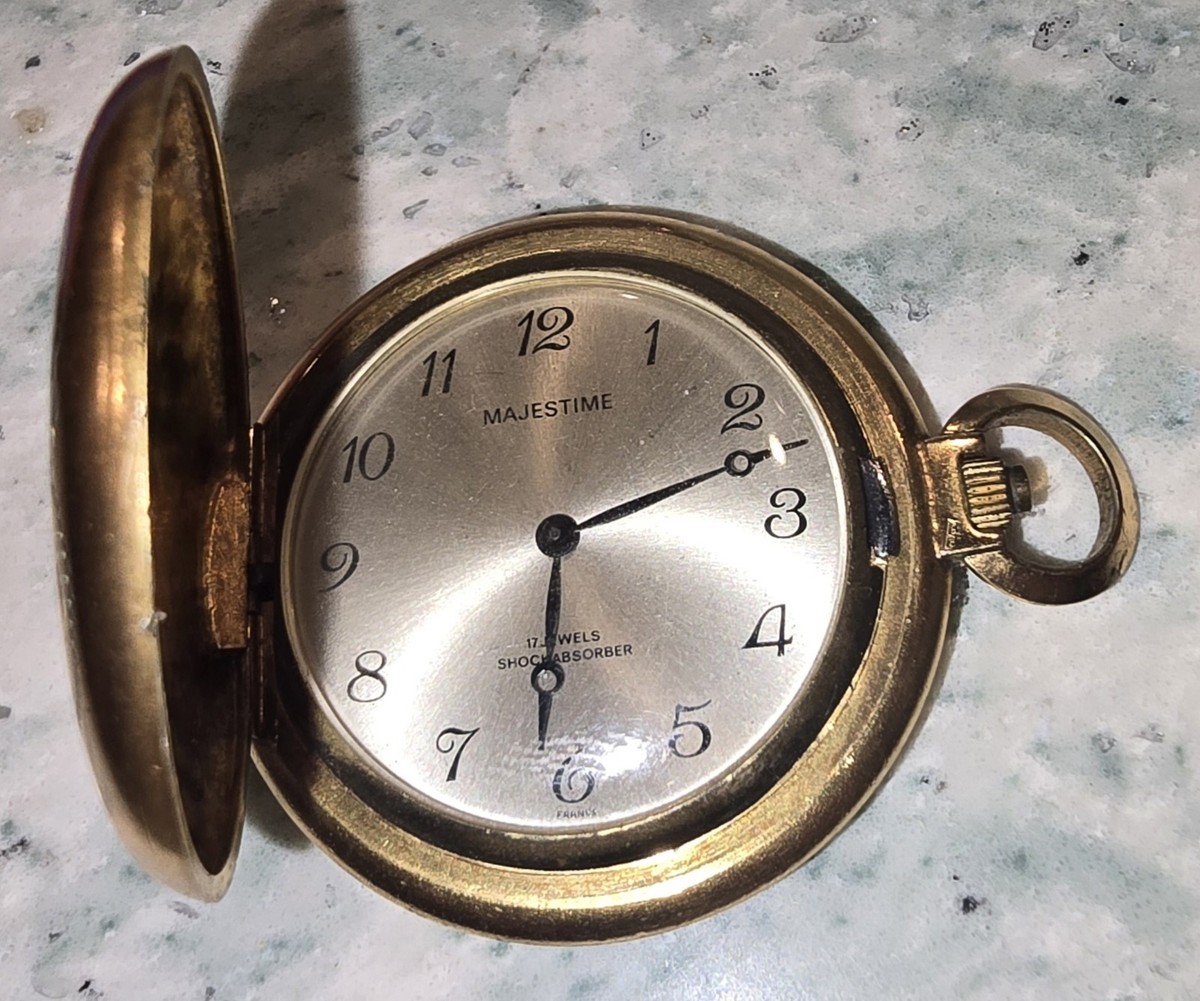 Majestime 17 Jewel Shock Resistant, Swiss Made,Wind up Pocket