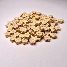 20X Flower Shape Wood Loose Beads Jewelry Making Charm Carved Chinese Diy Craft