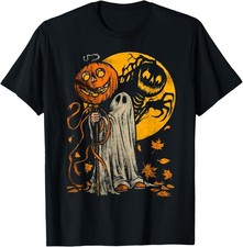 Halloween Pumpkin Ghost Autumn Graphic Art Unisex T-Shirt