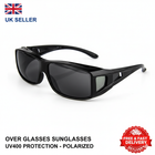 Polarised Over Glasses Wraparound Sunglasses UV400 Over Prescription Lens UK