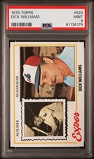 1978 TOPPS #522 DICK WILLIAMS PSA 9