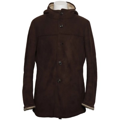Original Garments, Shearling Jacke, Herren, Größe: L, Braun #ucu