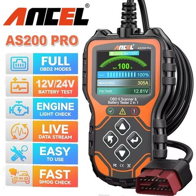 ANCEL AS200 pro Auto Batterietester KFZ Diagnosegerät Codeleser OBD2 Scanner