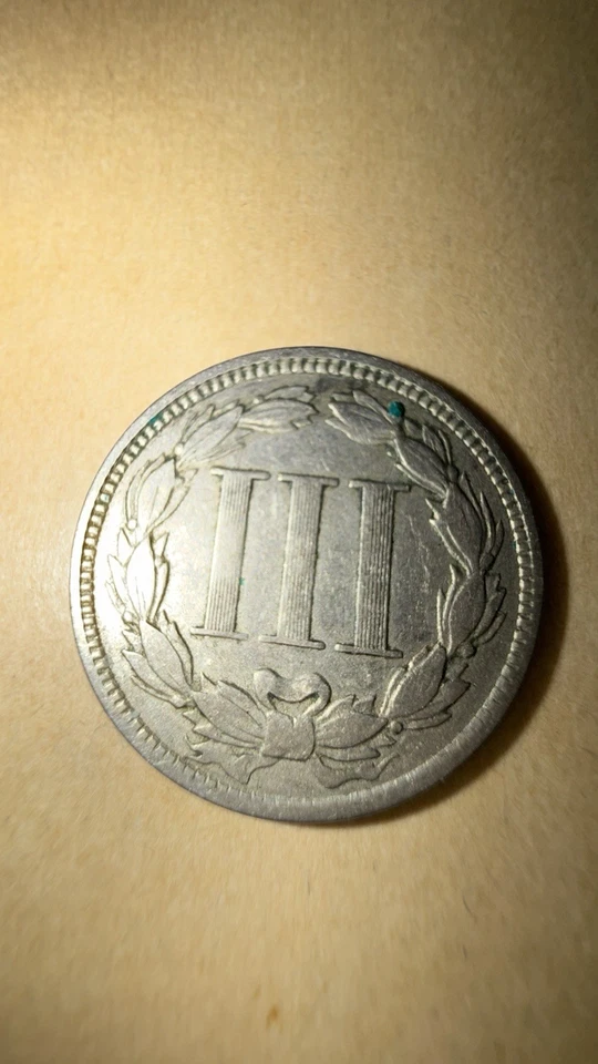 1867 3 Cent Nickel Piece/Coin - Image 2 of 2