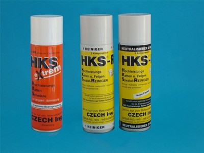 HKS Extrem Kettenspray & Reiniger / Neutralisierer Kombi Paket 3x300ml Motorrad