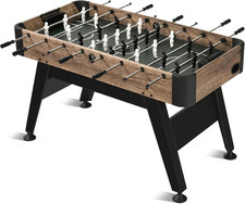 Foosball Table, 54" Soccer Games Table Competition Sized Wooden Table Soccer W/