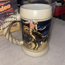 BUDWEISER RODEO Stein 1992 Anheuser-Busch Vintage #06548 With Box