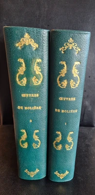 MOLIÈRE - Œuvres Complètes 2 Vol. - TONY JOHANNOT - Demi-Chagrin à coins 1835 - Photo 1/4