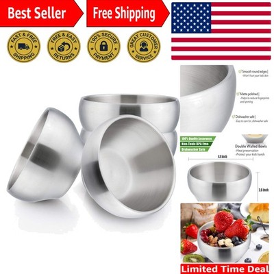 Stainless Steel Kids Bowls, 12 oz Classic Feeding Set - Unbreakable & Easy Care