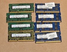 8x 2GB DDR3 1333 Laptop RAM PC3-10600S SODIMM Samsung Elpida 16GB Lot