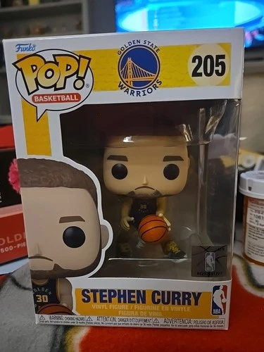Funko Pop! NBA Basketball Warriors Stephen Curry #205 With Pop Protector