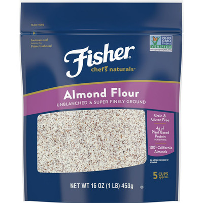 Fisher Chef's Naturals Gluten Free, No Preservatives, Non-GMO Almond Flour, 16oz