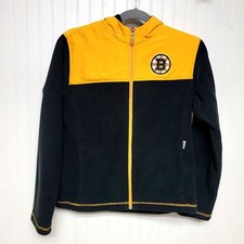 Reebok Boston Bruins Fleece Hooded Jacket Youth medium Black NHL Unisex