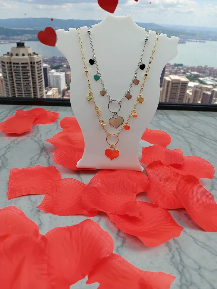 CollanaCollana Cuori Elegance in Argento 925 – Spedizione gratuita in Italia - Immagine 3 di 3