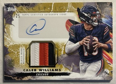 Caleb Williams 2024 Topps Inception Provenance Rookie Patch Auto /25 Bears #CW