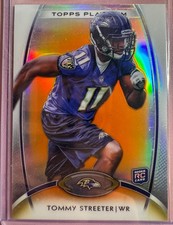 Tommy Streeter 2012 Topps Platinum Orange Refractors #149 Rookie Card Ravens. rookie card picture