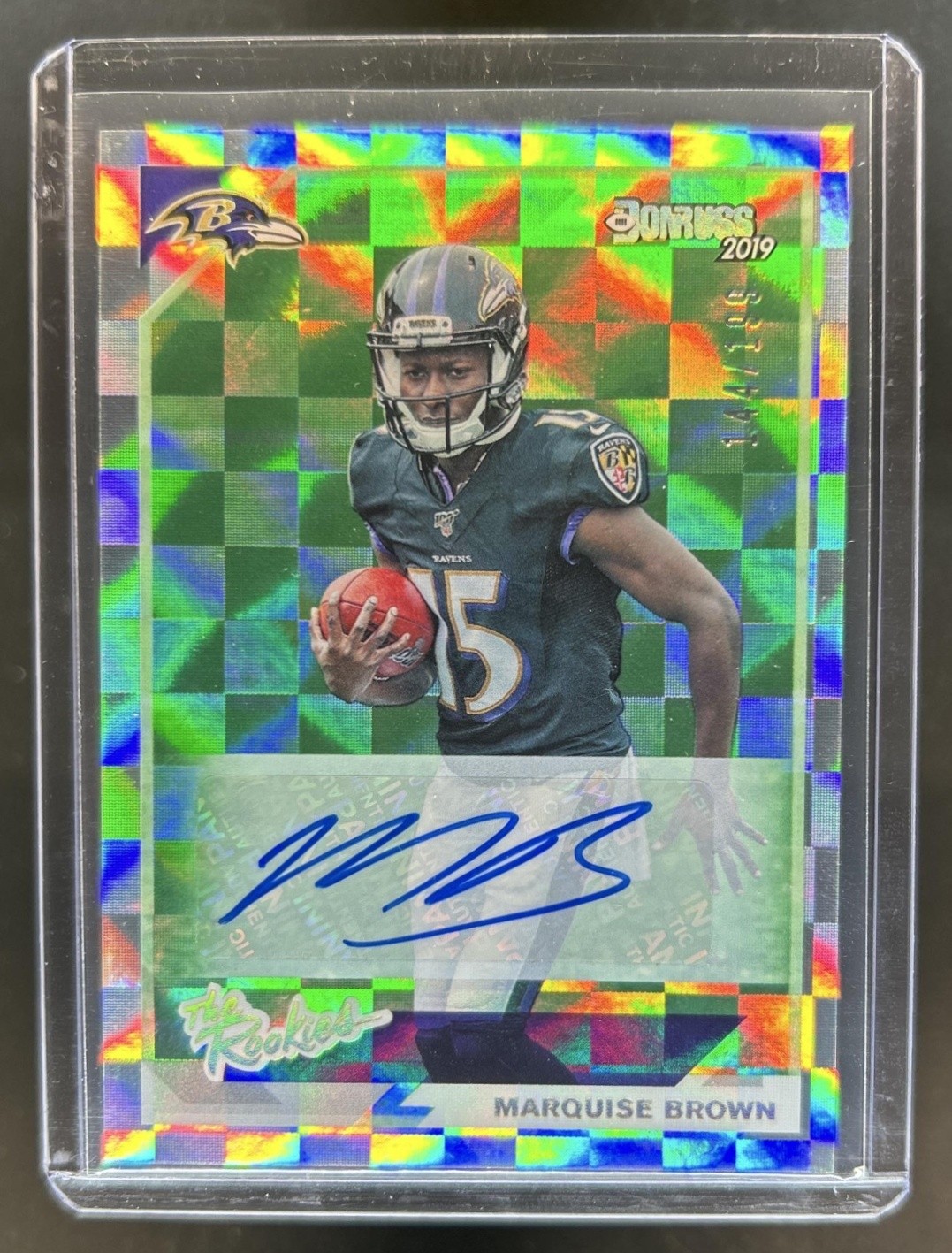 Marquise Brown Panini Donruss the Rookies #TR12 Autograph