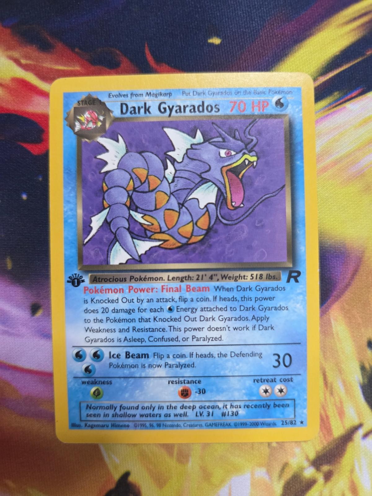 DARK GYARADOS 25/82 Rare Team Rocket Pokemon Unlimited Lightly Played