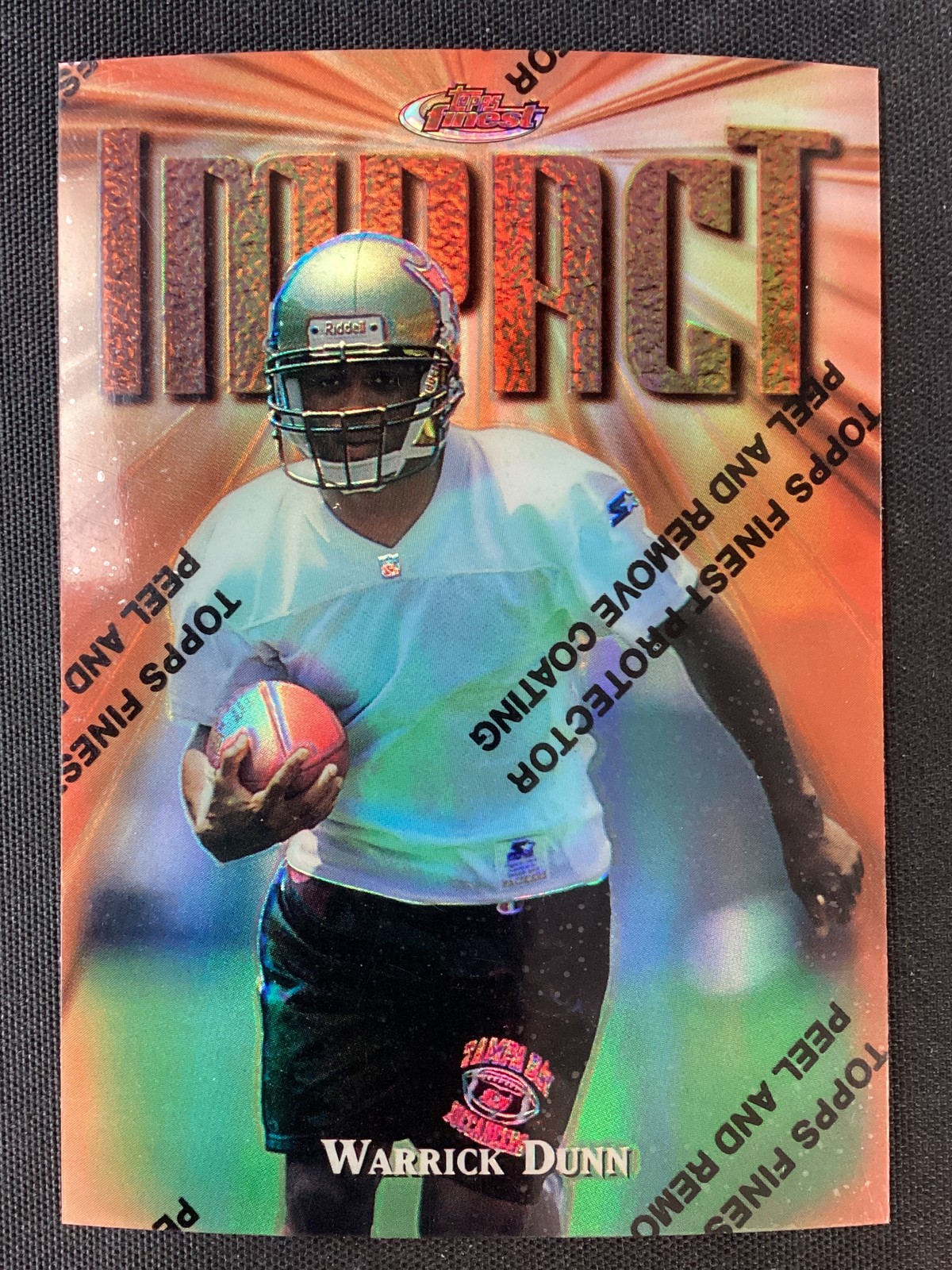 1997 Finest #270 Warrick Dunn Tampa Bay Buccaneers Refractor w/ Coating