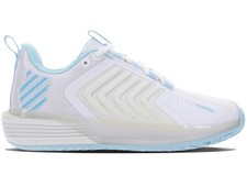  NIB WOMEN'S K-SWISS ULTRASHOT 3 TENNIS SHOES WHITE / BLUE GLOW SZ 6.5
