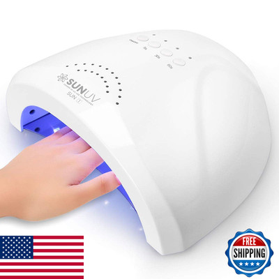 Sunuv Uv Led Nail Lamp Gel Light For Nail Polish Uv Dryer 3 Timers Sunone White