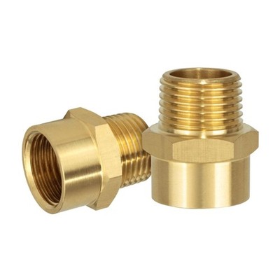 2x Leakproof Brass Connector G1/2 BSP To 1/2Inch NPT Thread Adapter Pipe Fitting