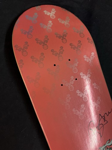 RARE SIGNED Bam Margera Pink Foil Heartagram Element Skateboard Deck AUTOGRAPH - Picture 5 of 10