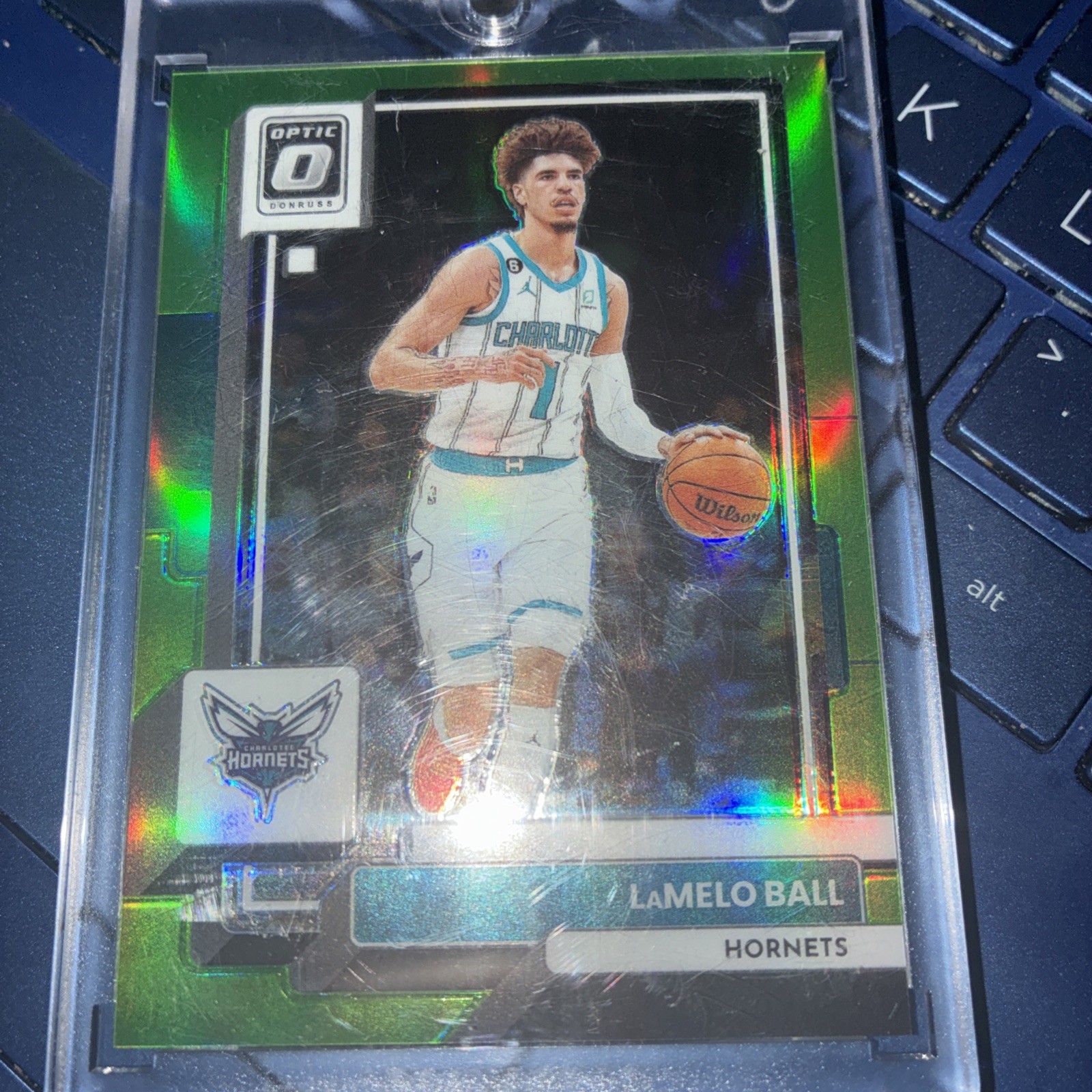 2022-23 Panini Donruss Optic Lime Green Prizm 60/149 LaMelo Ball #150 1aj