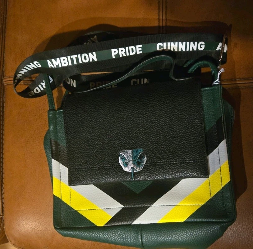 Harry Potter Slytherin Purse Danielle Nicole NWOT Crossbody Embroidered Leather - Image 3 of 4