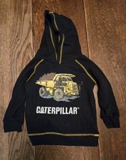 Caterpillar CAT Boys Hooded Sweatshirt Size 3T Black Dump Truck 1C