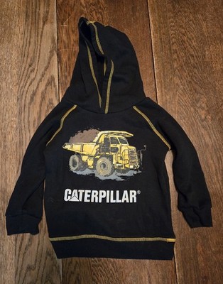 Caterpillar CAT Boys Hooded Sweatshirt Size 3T Black Dump Truck 1C