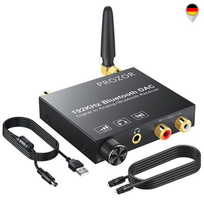 Bluetooth Empfänger DAC PROZOR Optisch Bluetooth Audio Adapter für Stereoanlage