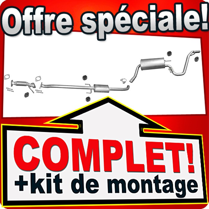 Ligne d'échappement KIA PRO CEED 1.4 1.6 tubulure renforcée en acier aluminé