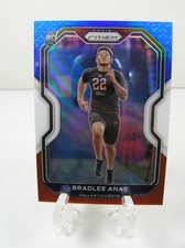 Panini Prizm 2020 NFL Football Card #336 Bradlee Anae RC Red White Blue Parallel