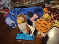 Winnie the Pooh's Disney Lot Of 3 Mini Bag With Clip, Stuffed Keychain  Stamp