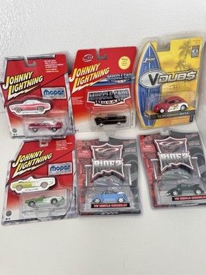 Vintage Diecast Car Lot 6 Johnny Lightning Maisto Jada VW Beetle Mopar