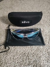 NEW REVO COAST Shiny Crystal Clear POLARIZED Blue Water Sunglass RE 1185N 09 BL