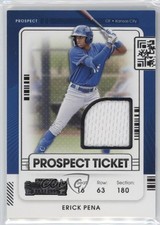 2021 Panini Contenders Prospect Ticket Jersey Erick Pena #PTJ-EP 0s55