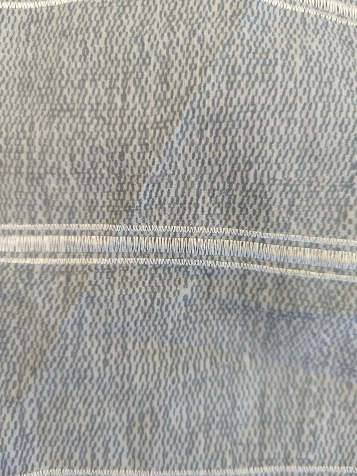 Set Of 2 Nautica Home Euro Shams Blue Gray White 100% Cotton - M44 - Image 3 of 4